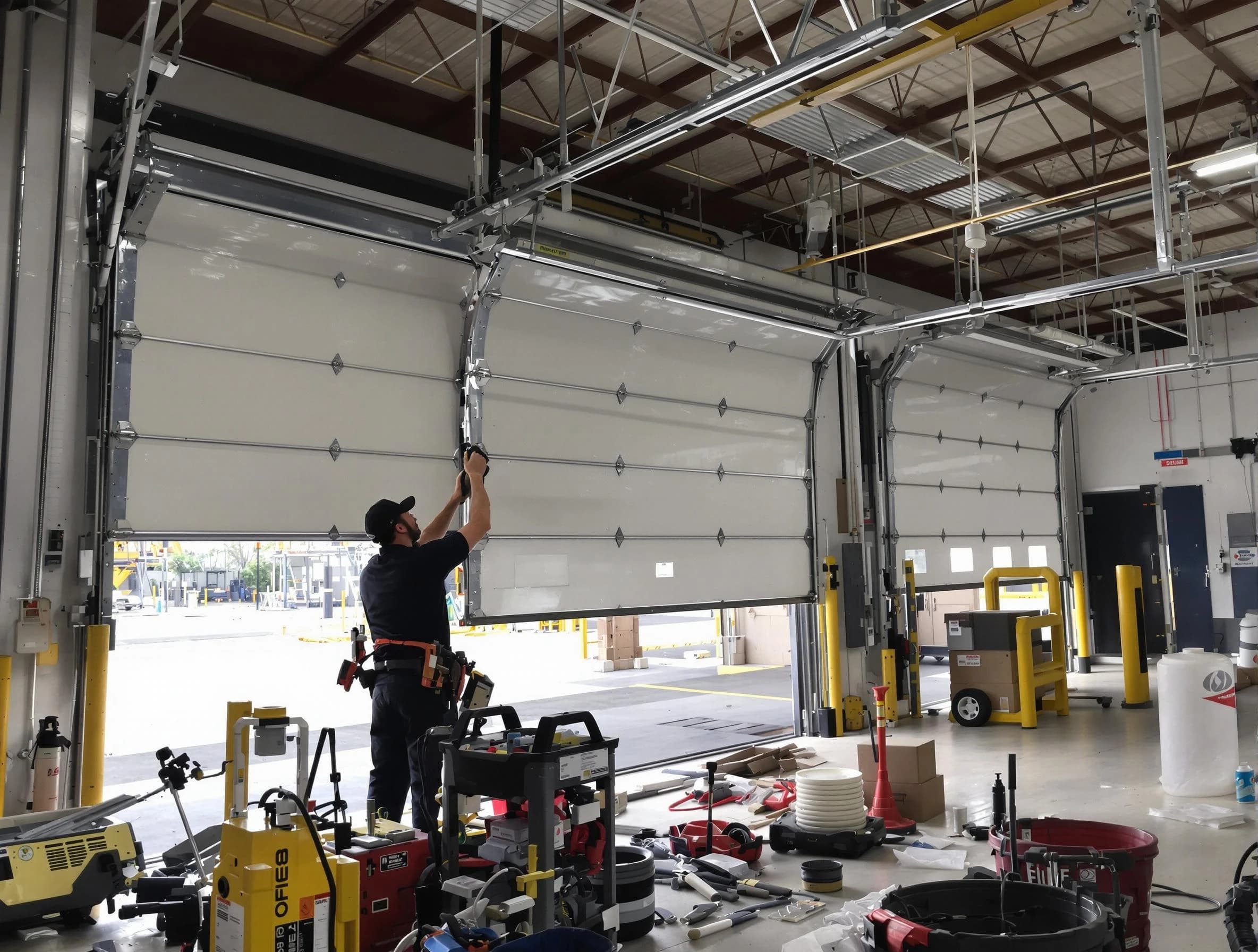 Sherrelwood Garage Door Repair technician performing commercial garage door repair in Sherrelwood
