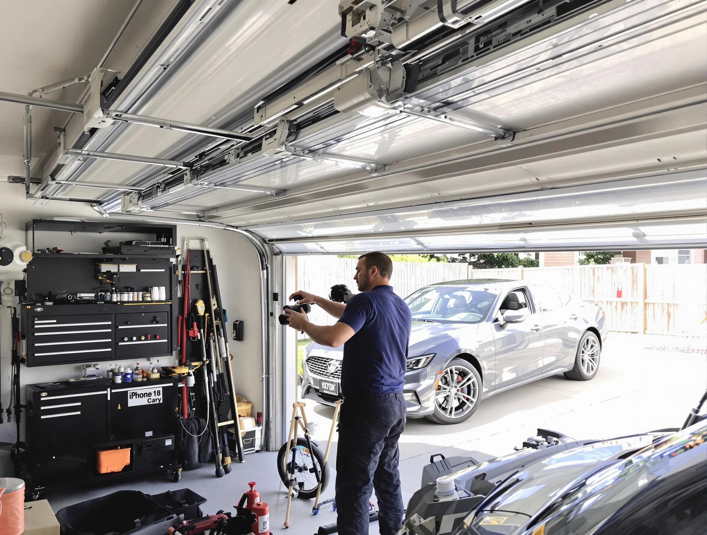 Sherrelwood Garage Door Repair technician fixing noisy garage door in Sherrelwood