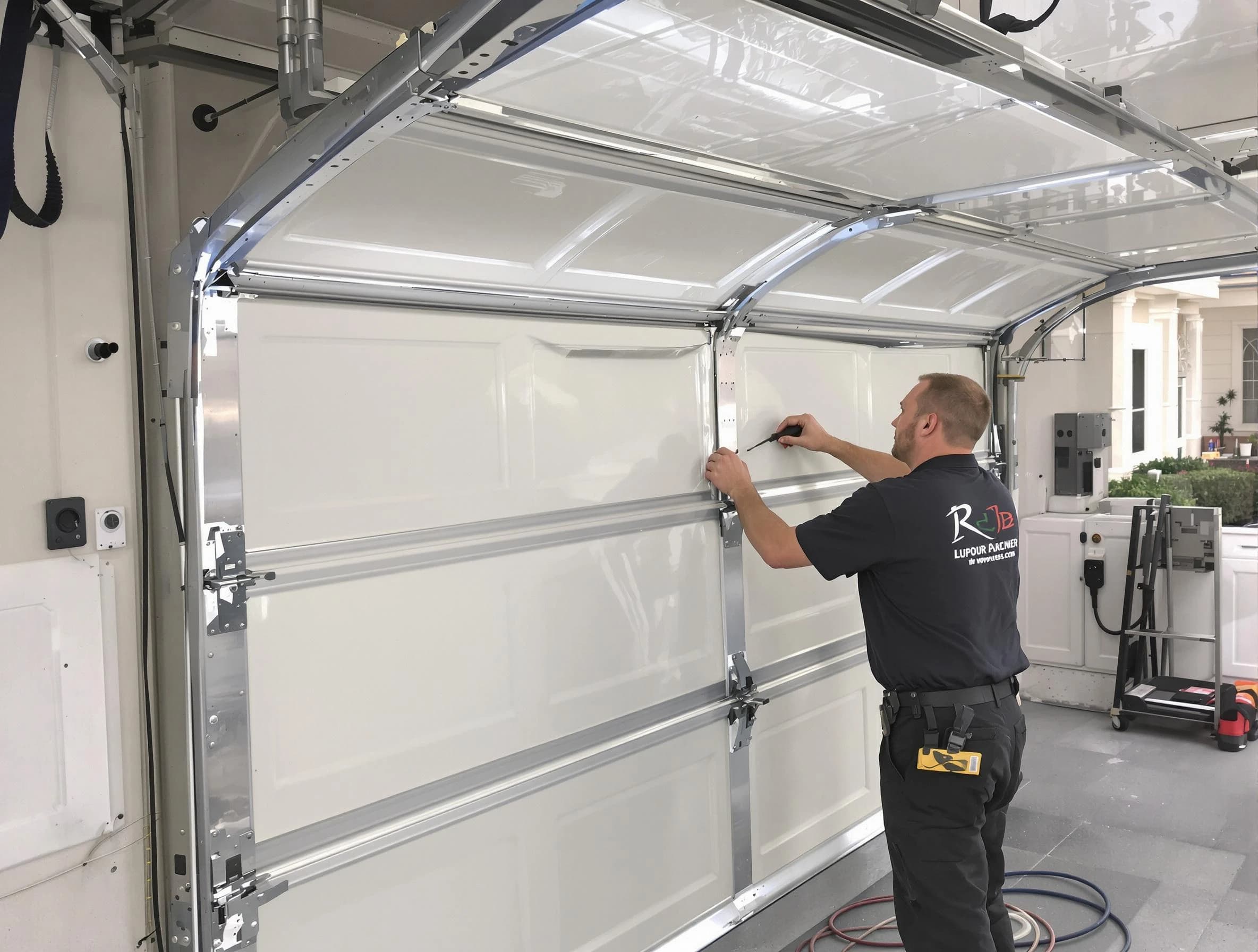 Sherrelwood Garage Door Repair professional performing panel repair in Sherrelwood