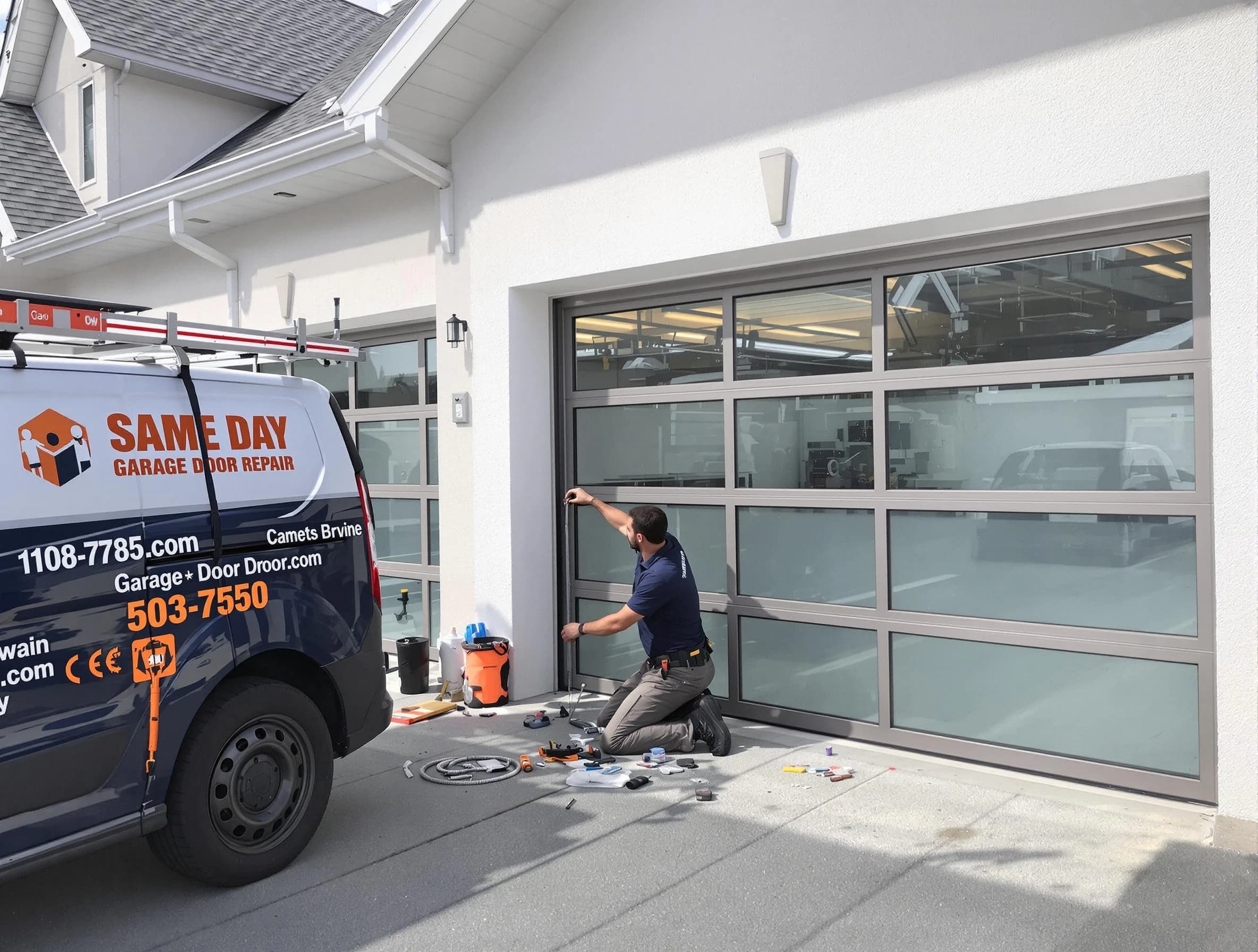 Same-day garage door repair service by Sherrelwood Garage Door Repair in Sherrelwood