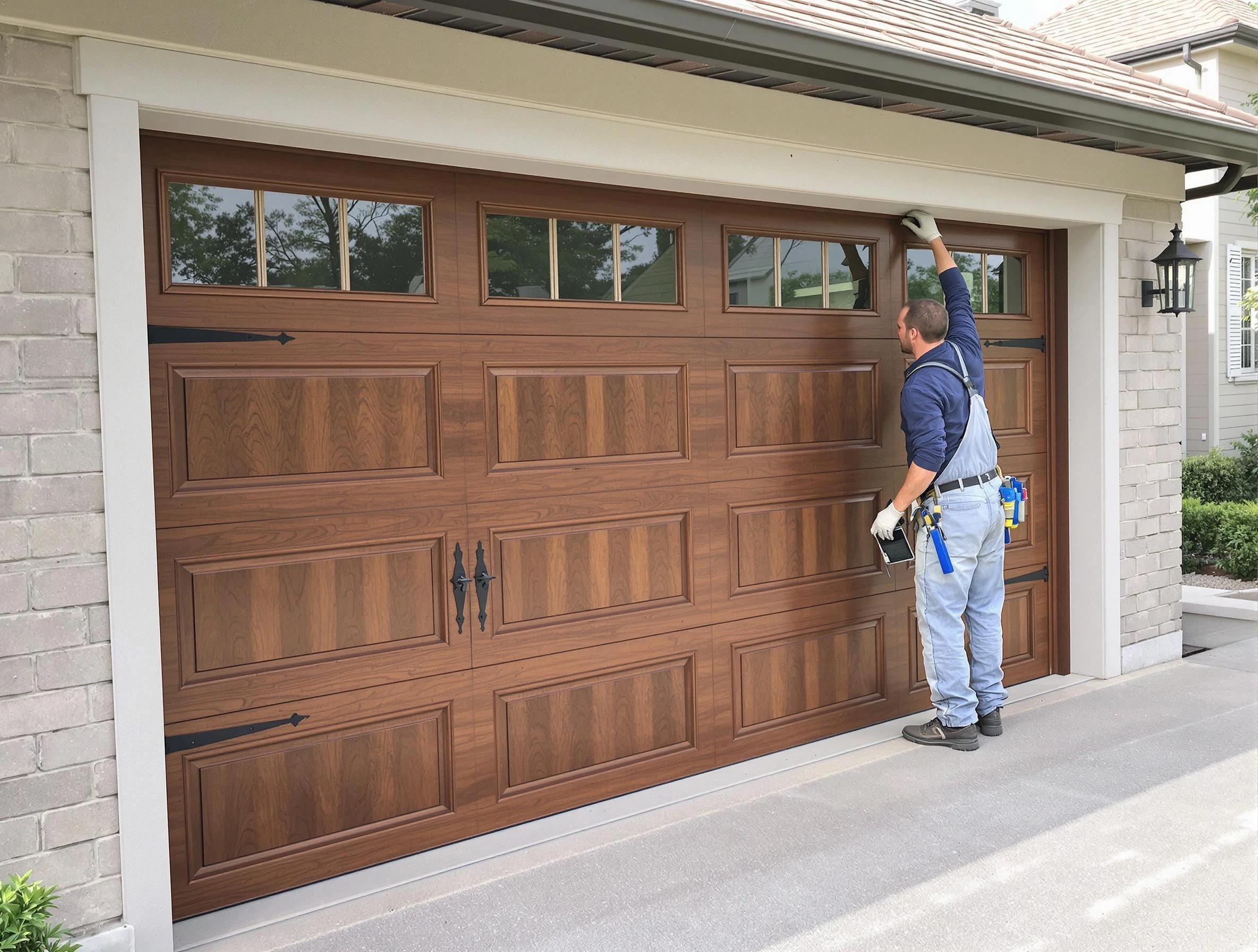 Custom garage door showcase by Sherrelwood Garage Door Repair in Sherrelwood
