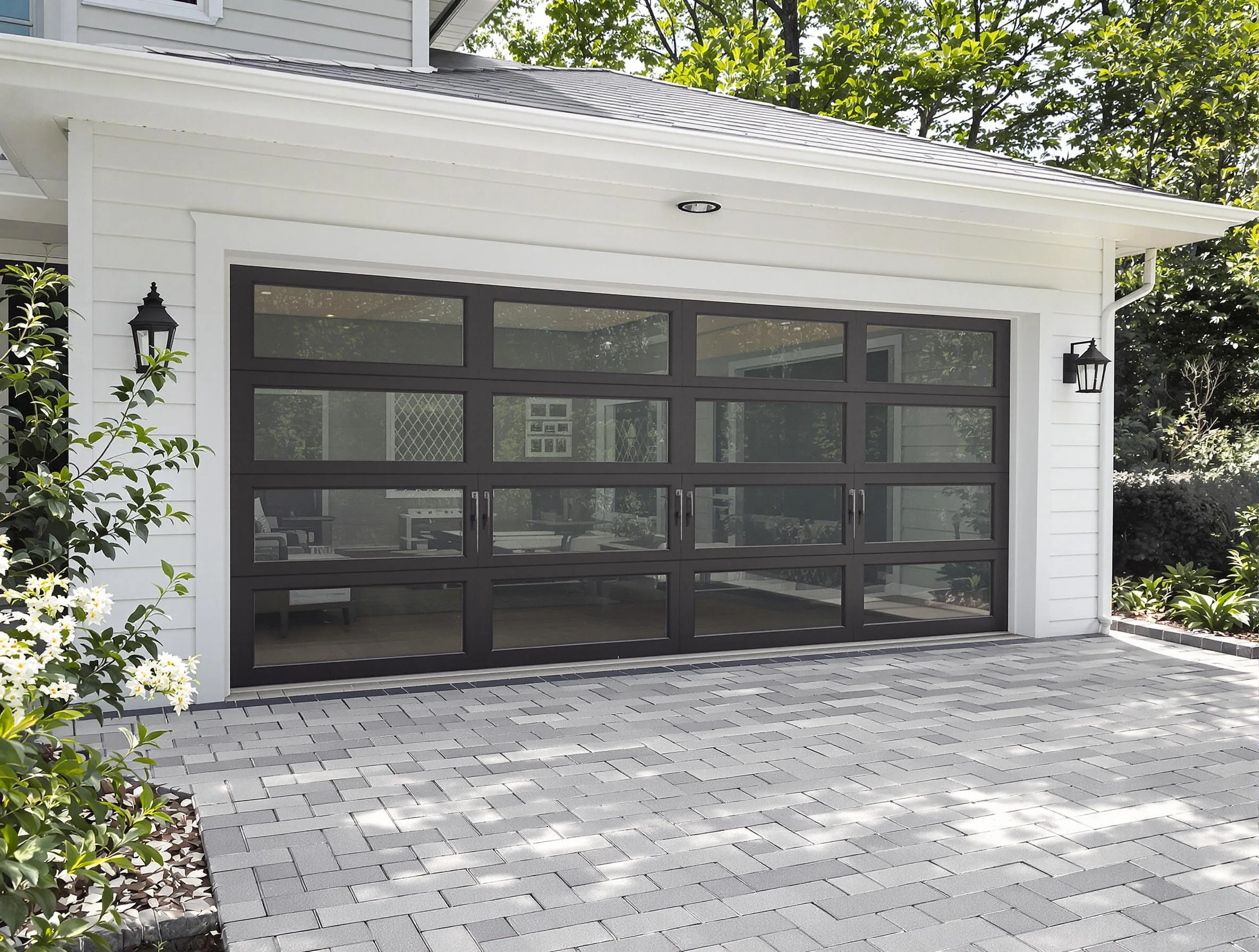 Sherrelwood Garage Door Repair design specialist presenting custom garage door options to Sherrelwood homeowner