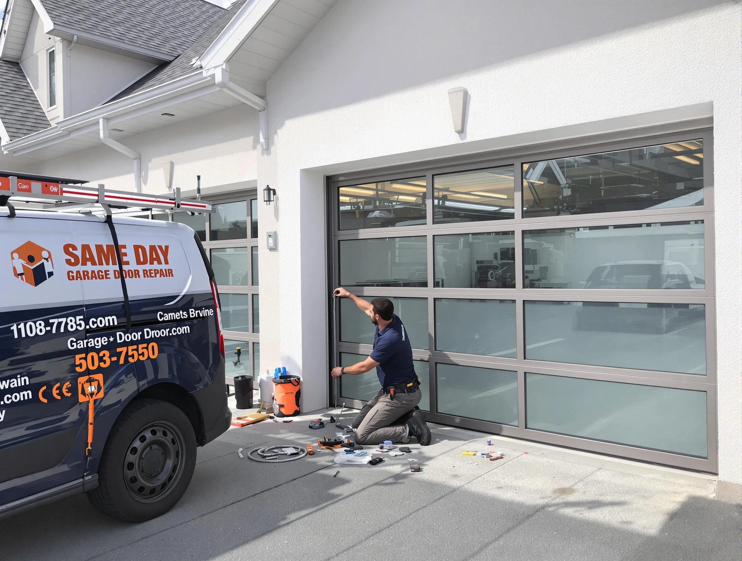 Same-day garage door repair service by Sherrelwood Garage Door Repair in Sherrelwood